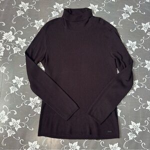 John Varvatos Wool Blend Plum Turtleneck Sweater Sz Large